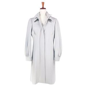 ANTHROPOLOGIE ELEVENSES Masterful Car Coat Wool Peacoat in Grey Greige Size 12